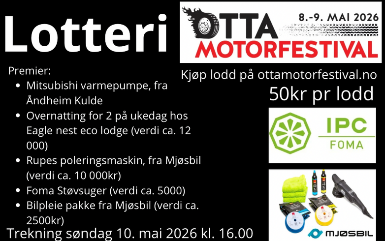 Motorfestival lotteri 2026