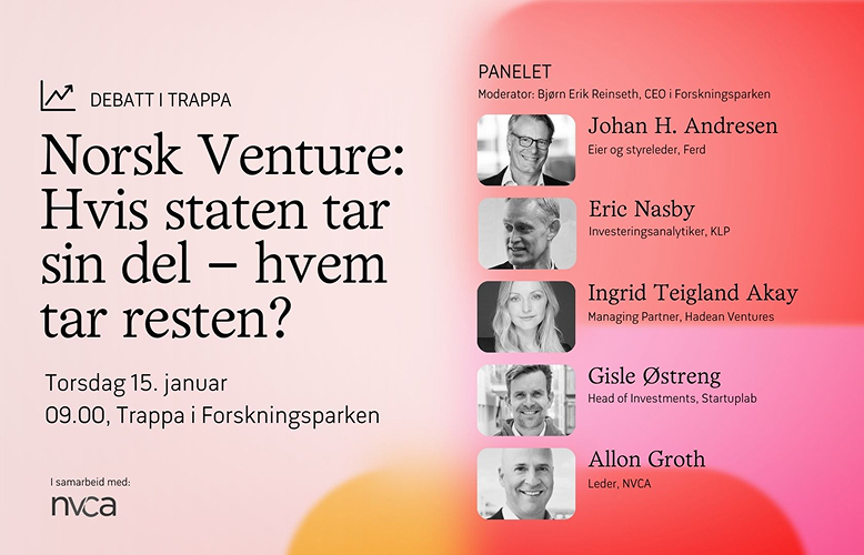 Debattmøte om norsk venture - Forskningsparken