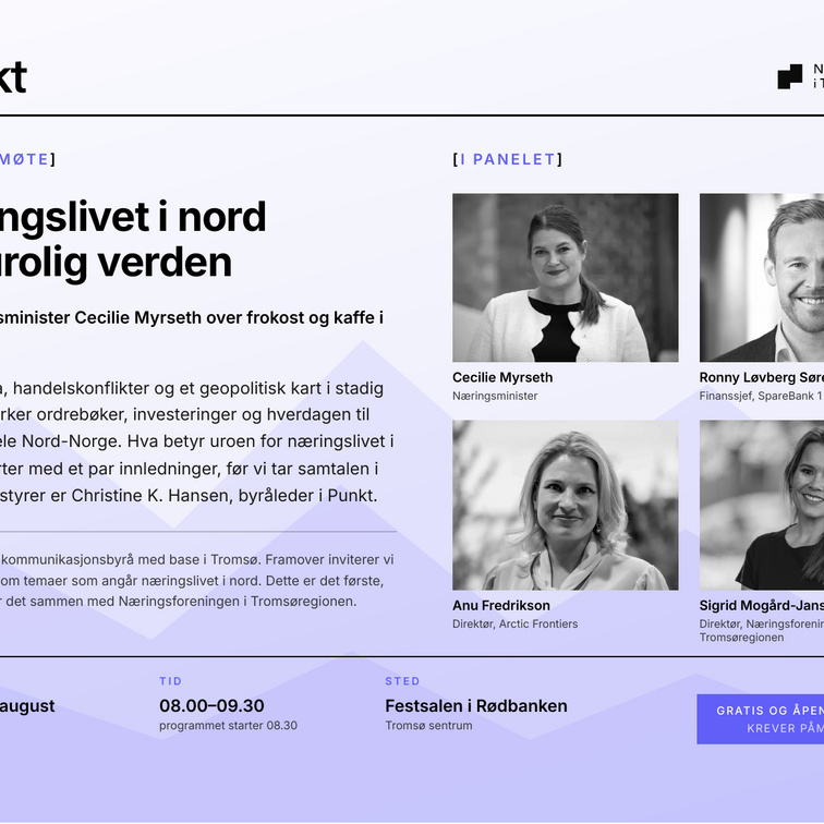 Frokostmøte: Næringslivet i nord i en urolig verden